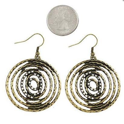 Gold Burnished Earrings