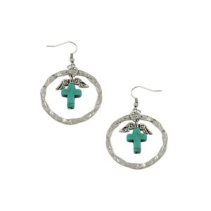Cross Turquoise Earrings
